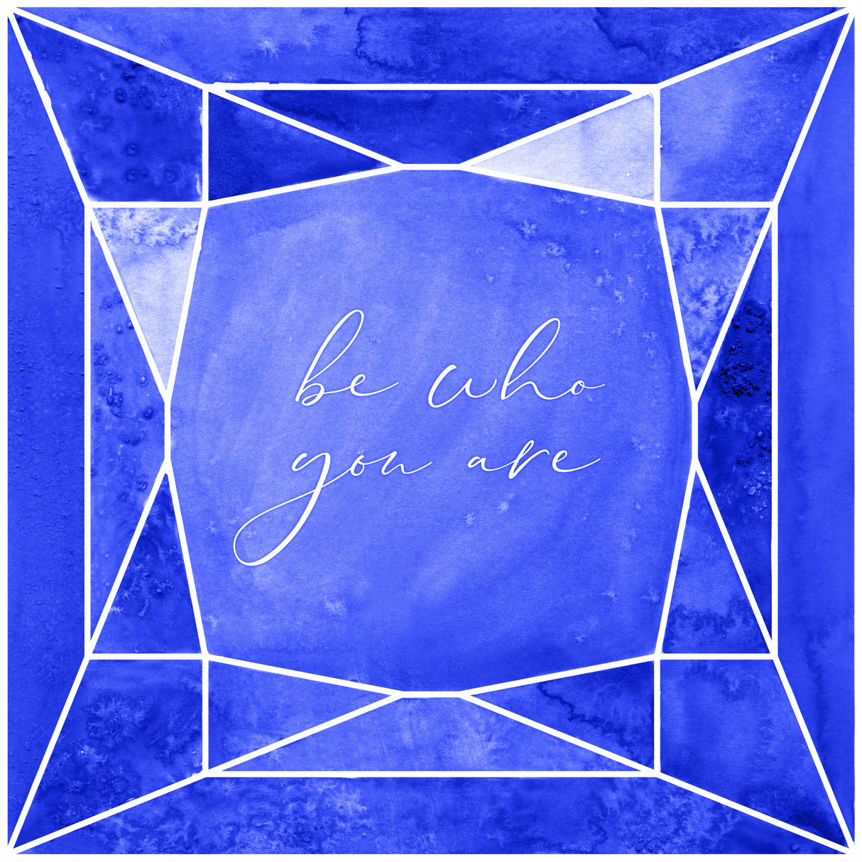 Be who you are gem cobalt blue Poster och Canvastavla