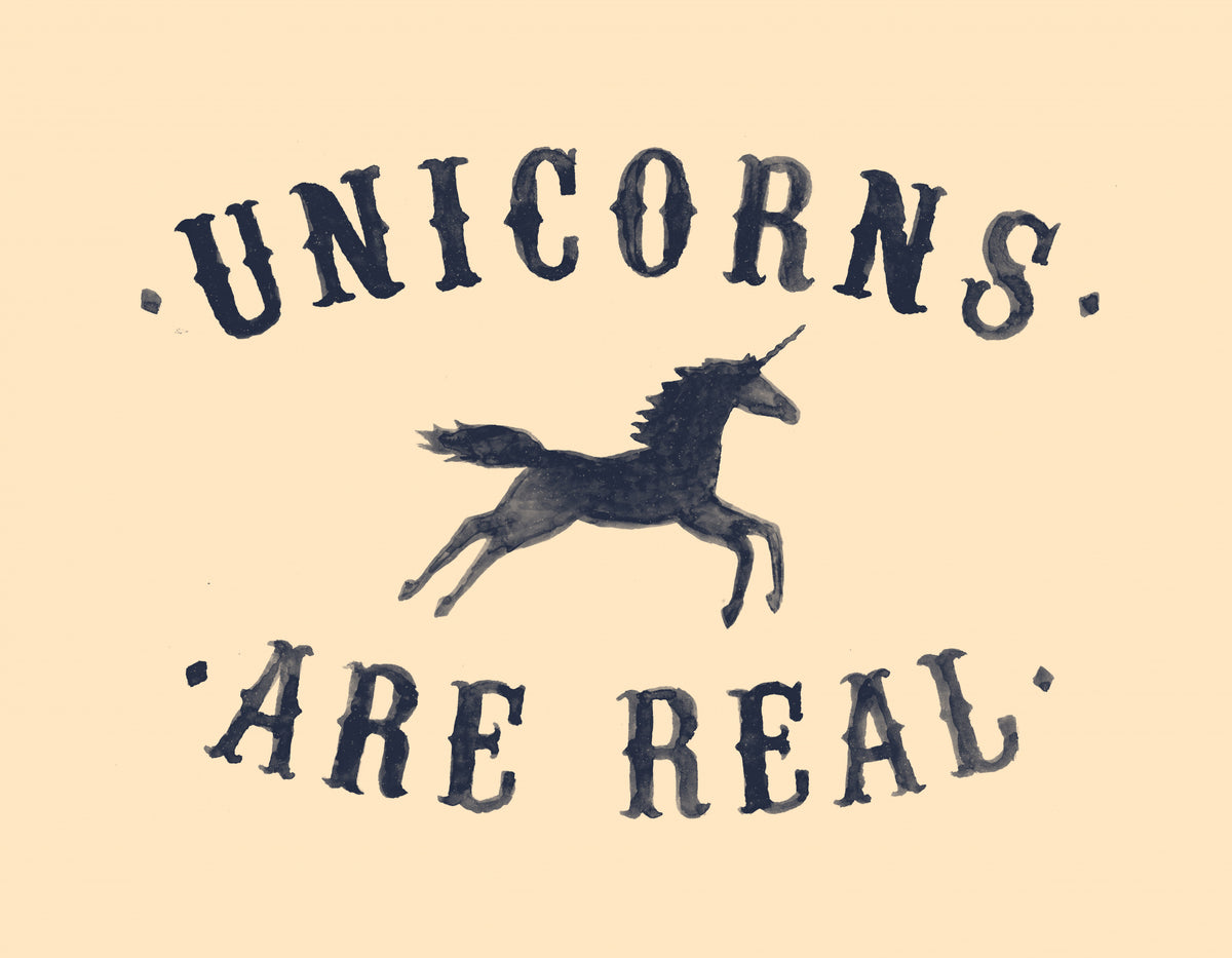 Unicorns Are Real Ii Poster och Canvastavla