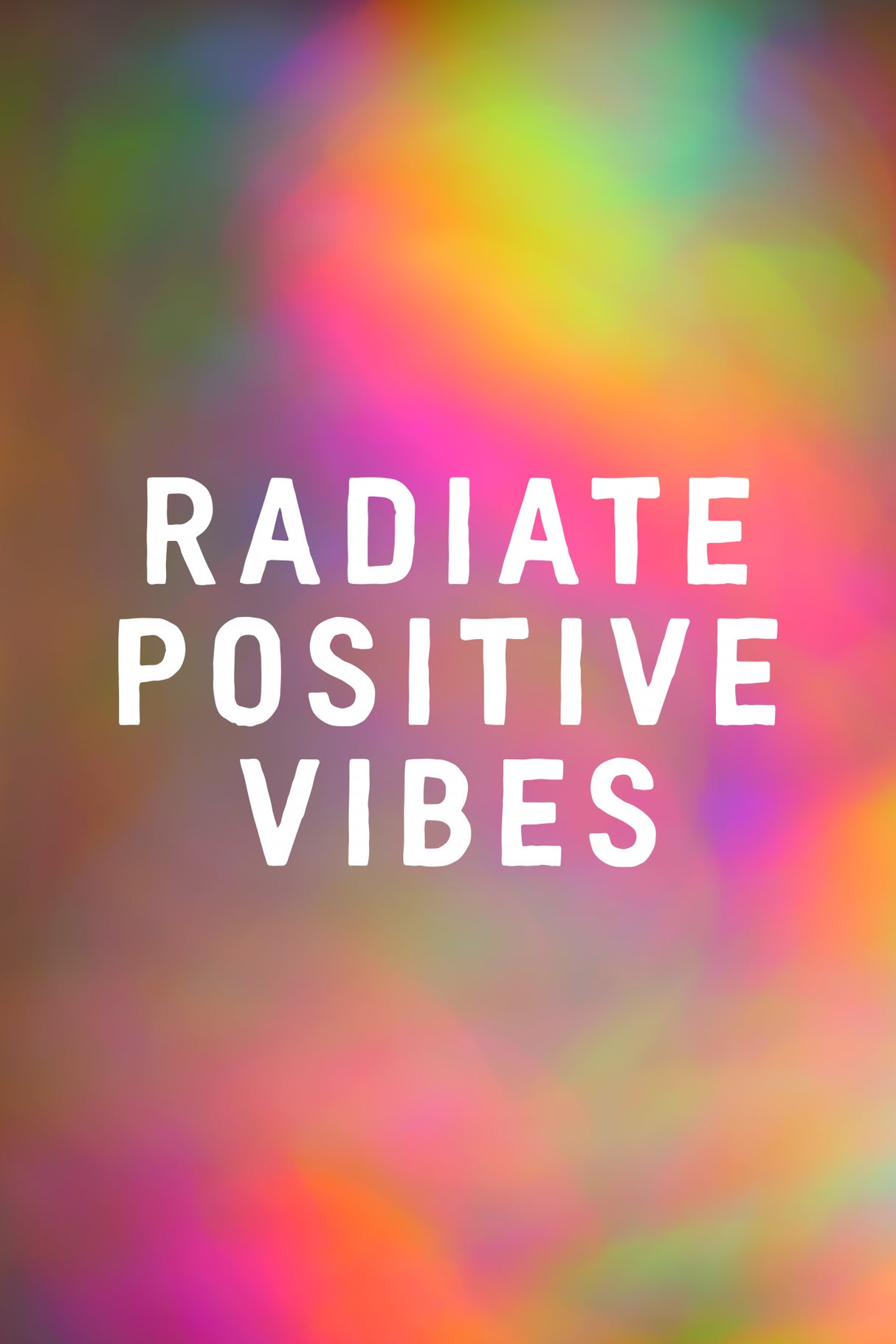 Radiate Positive Vibes Poster och Canvastavla
