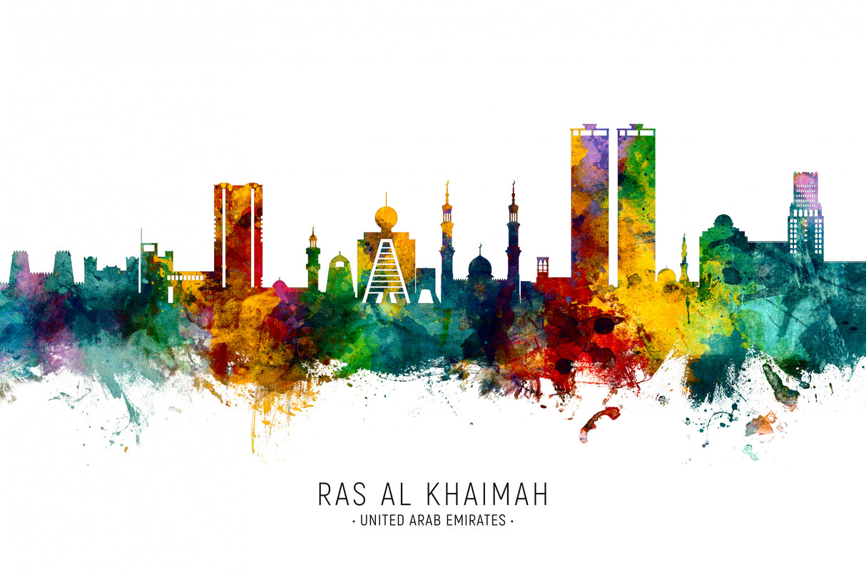 Ras Al Khaimah Skyline Poster och Canvastavla