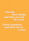 Monkeys At A Rave (Yellow) Poster och Canvastavla