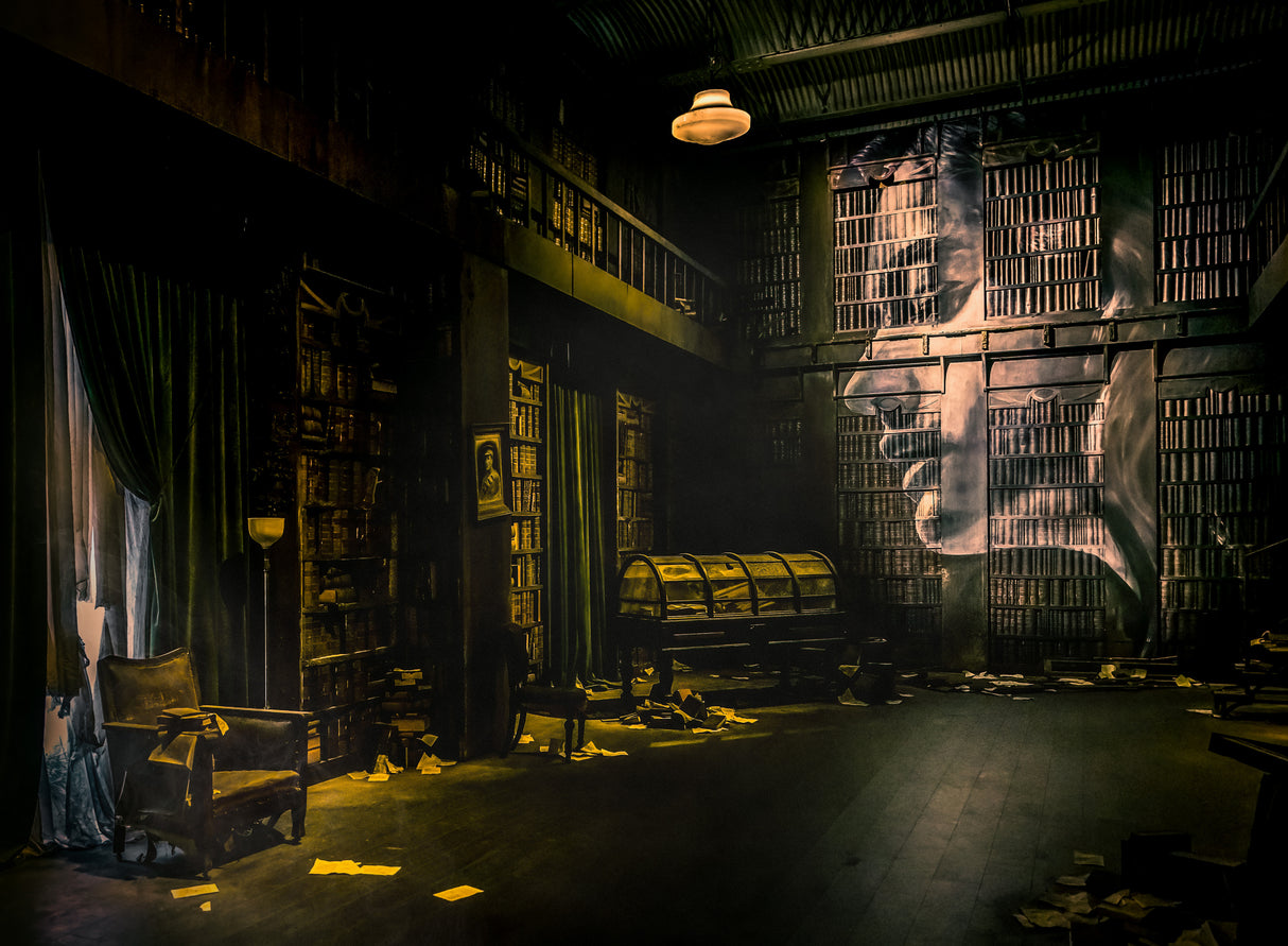 Library in Past Poster och Canvastavla