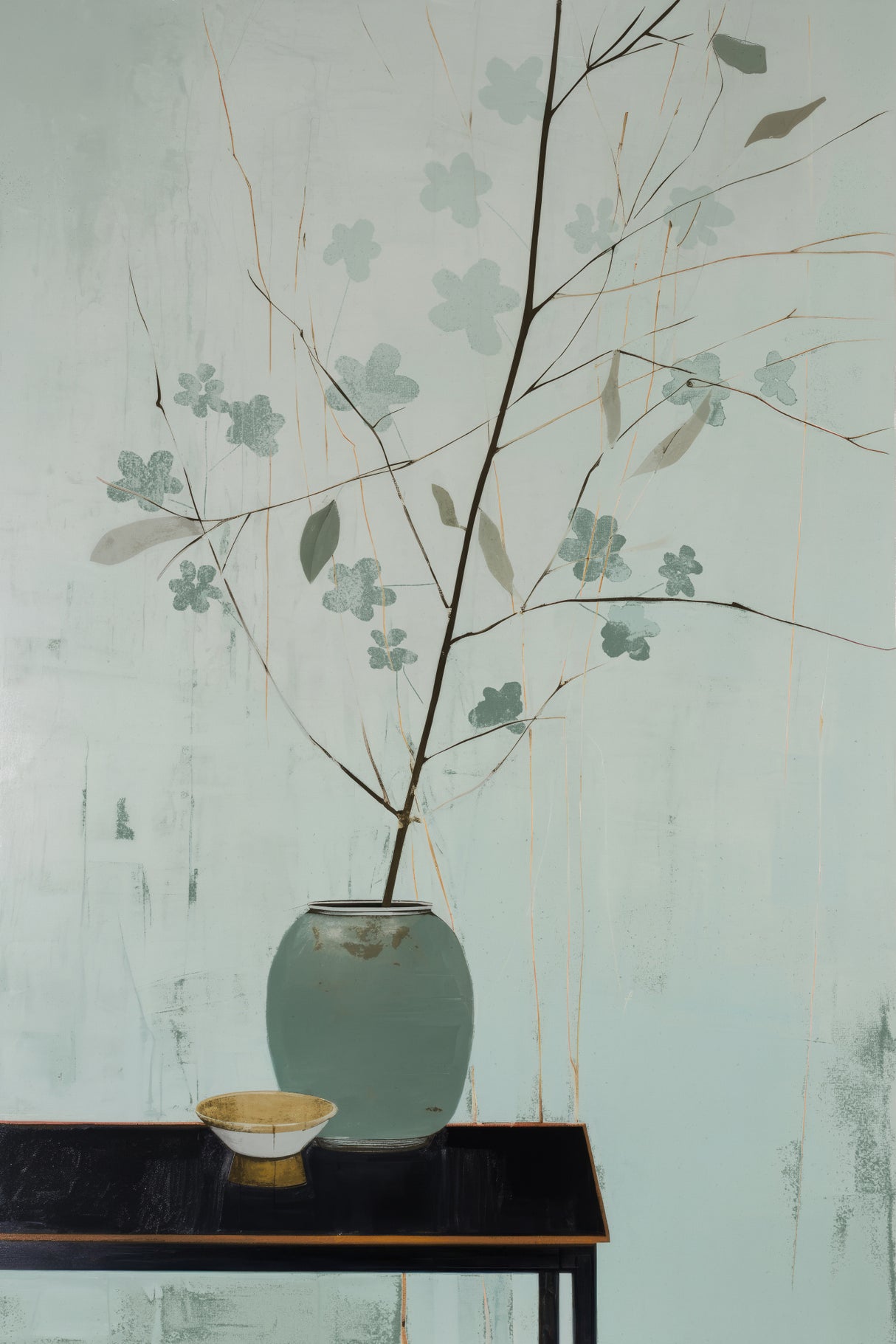 Branch in Vase Poster och Canvastavla