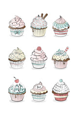 Cupcakes Poster och Canvastavla