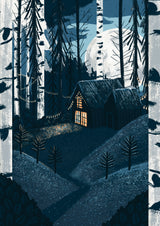 Christmas Cabin Poster och Canvastavla