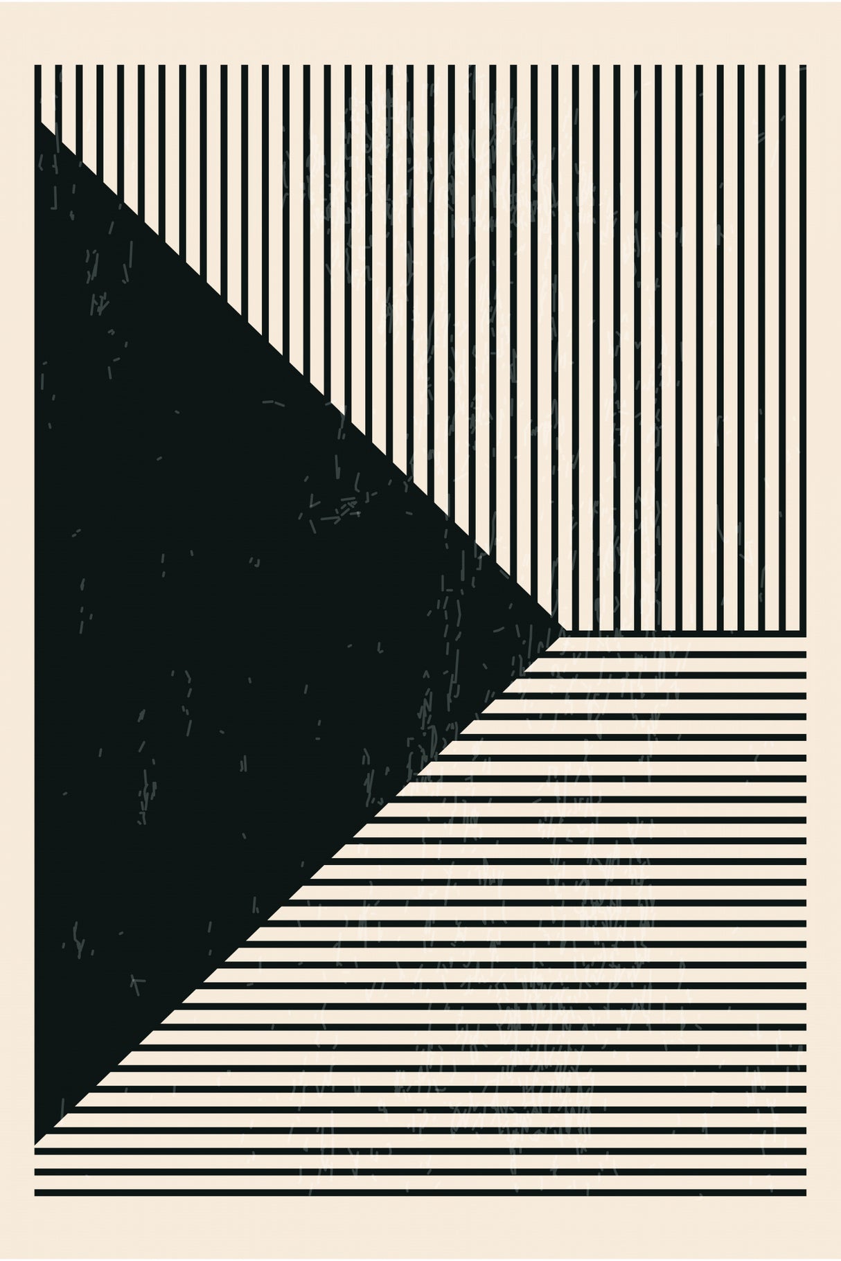 Black and White Lines Series #2 Poster och Canvastavla