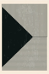 Black and White Lines Series #2 Poster och Canvastavla