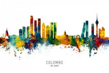 Colombo Sri Lanka Skyline Poster och Canvastavla