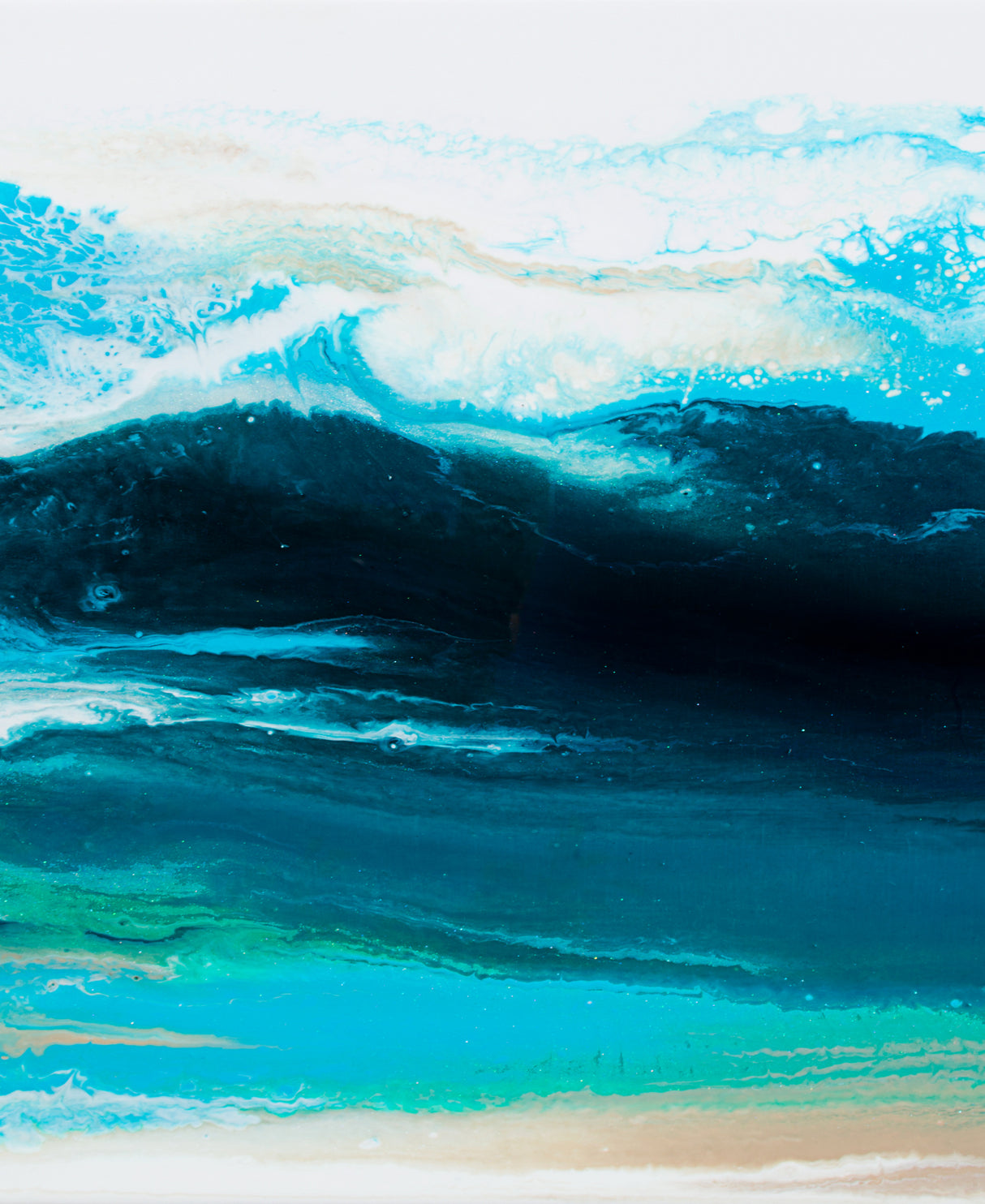 Teal Wave 3 Poster och Canvastavla