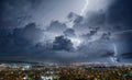 Lightning over Athens Poster och Canvastavla