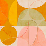 Mid Century Curry Yellow Blush Spring2 Poster och Canvastavla
