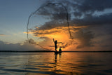 nets in sunset Poster och Canvastavla
