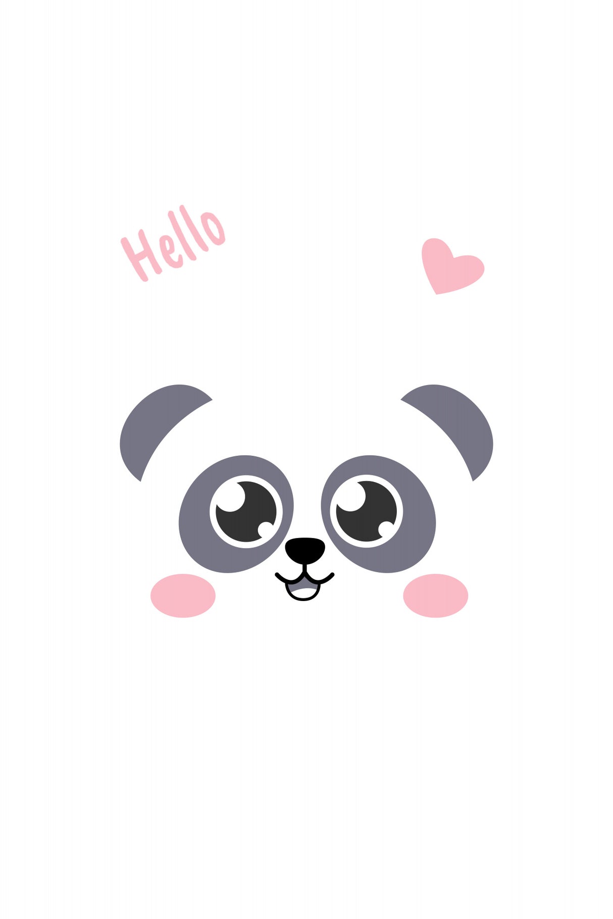Kawaii Panda Poster och Canvastavla