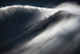 Waterfall clouds and hoarfrost Poster och Canvastavla