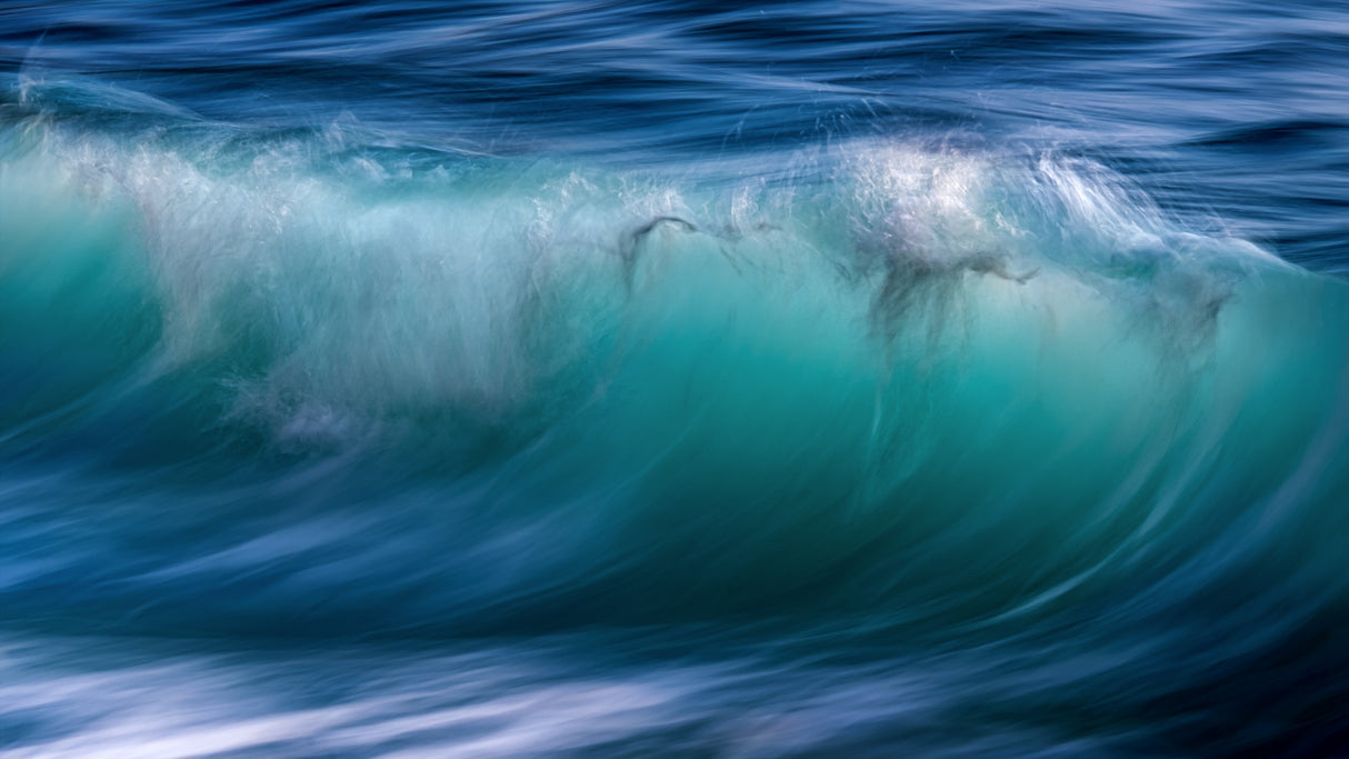 PAINTING GREEN WAVES (Part 7) Poster och Canvastavla