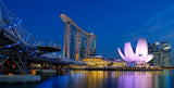 Marina Sands Bay - blue hour Poster och Canvastavla