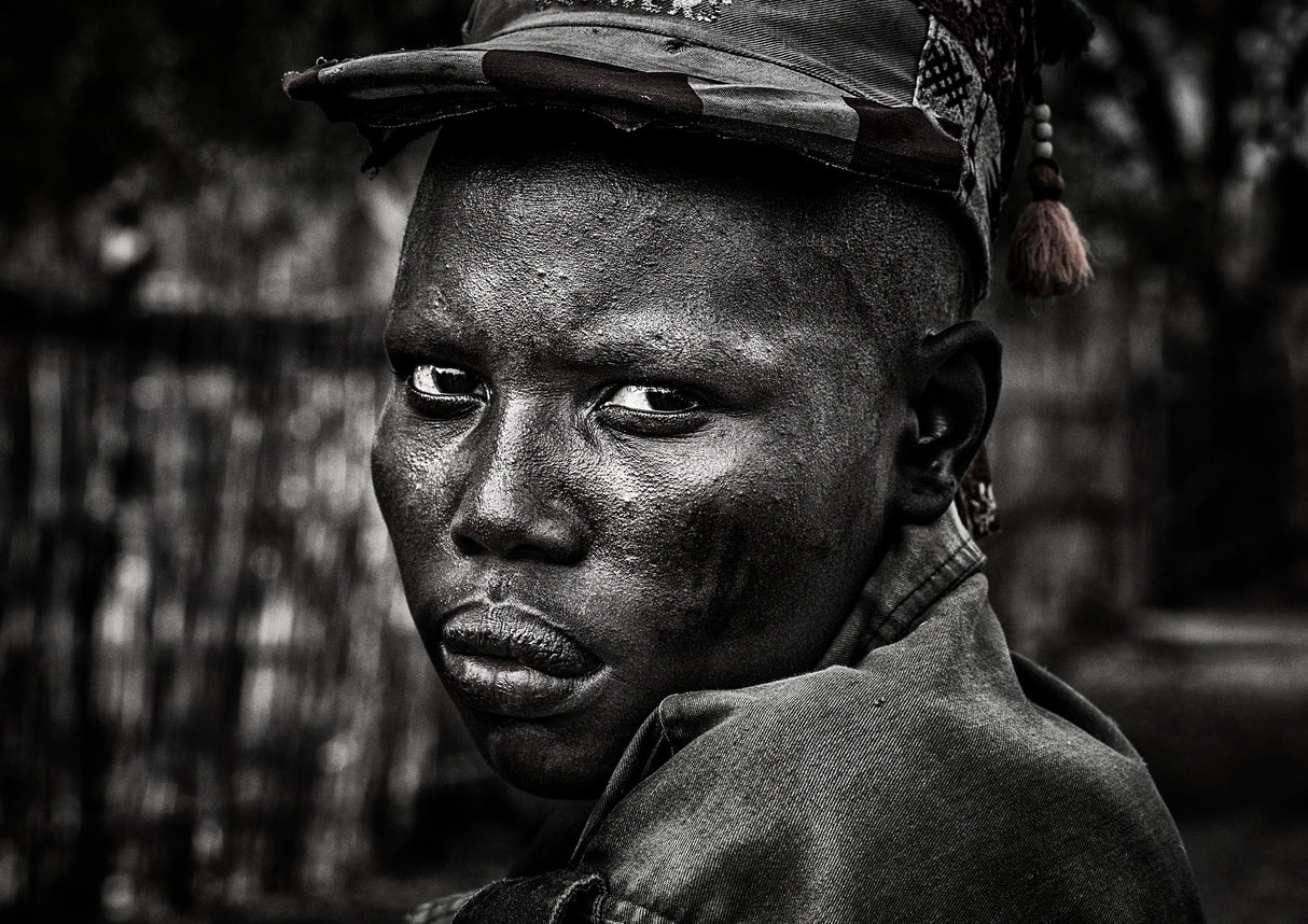 Laarim tribe boy - South Sudan Poster och Canvastavla