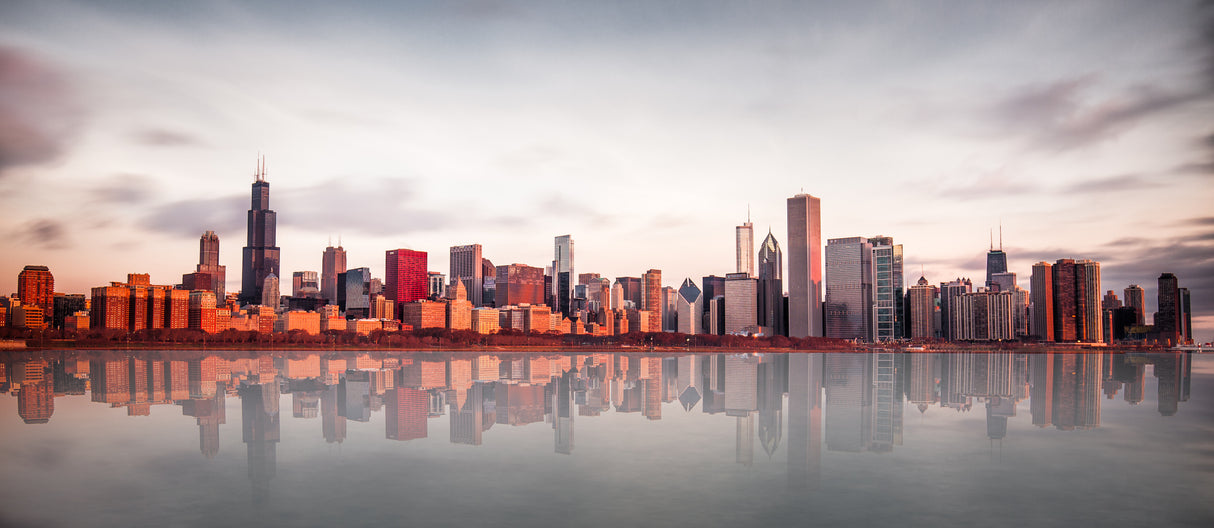 Sunrise at Chicago Poster och Canvastavla