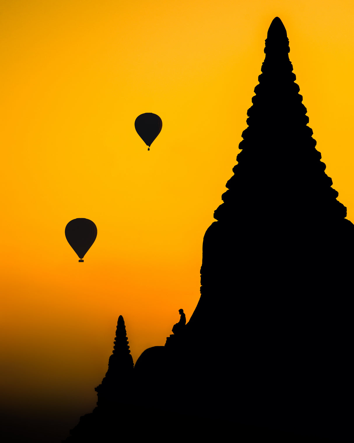 Sunrise in Bagan Poster och Canvastavla