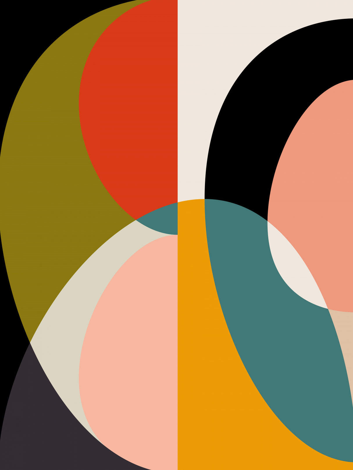 Mid Century Pastel 11 Poster och Canvastavla