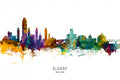 Albany New York Skyline Poster och Canvastavla