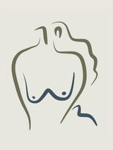 Minimal Bust Drawing Poster och Canvastavla