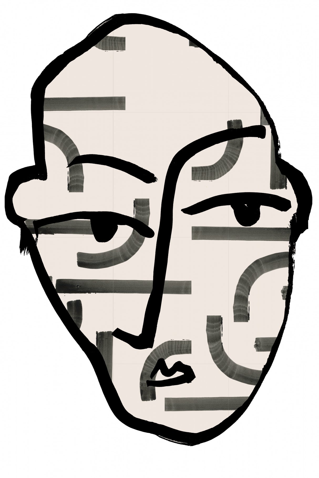 Pattern Head 1 Poster och Canvastavla