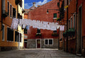 Courtyard in Venice Poster och Canvastavla