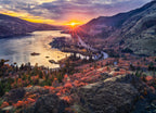 Autumn Sunrise at Rowena Crest Poster och Canvastavla