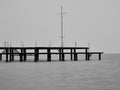old pier and dramatic landscape Poster och Canvastavla