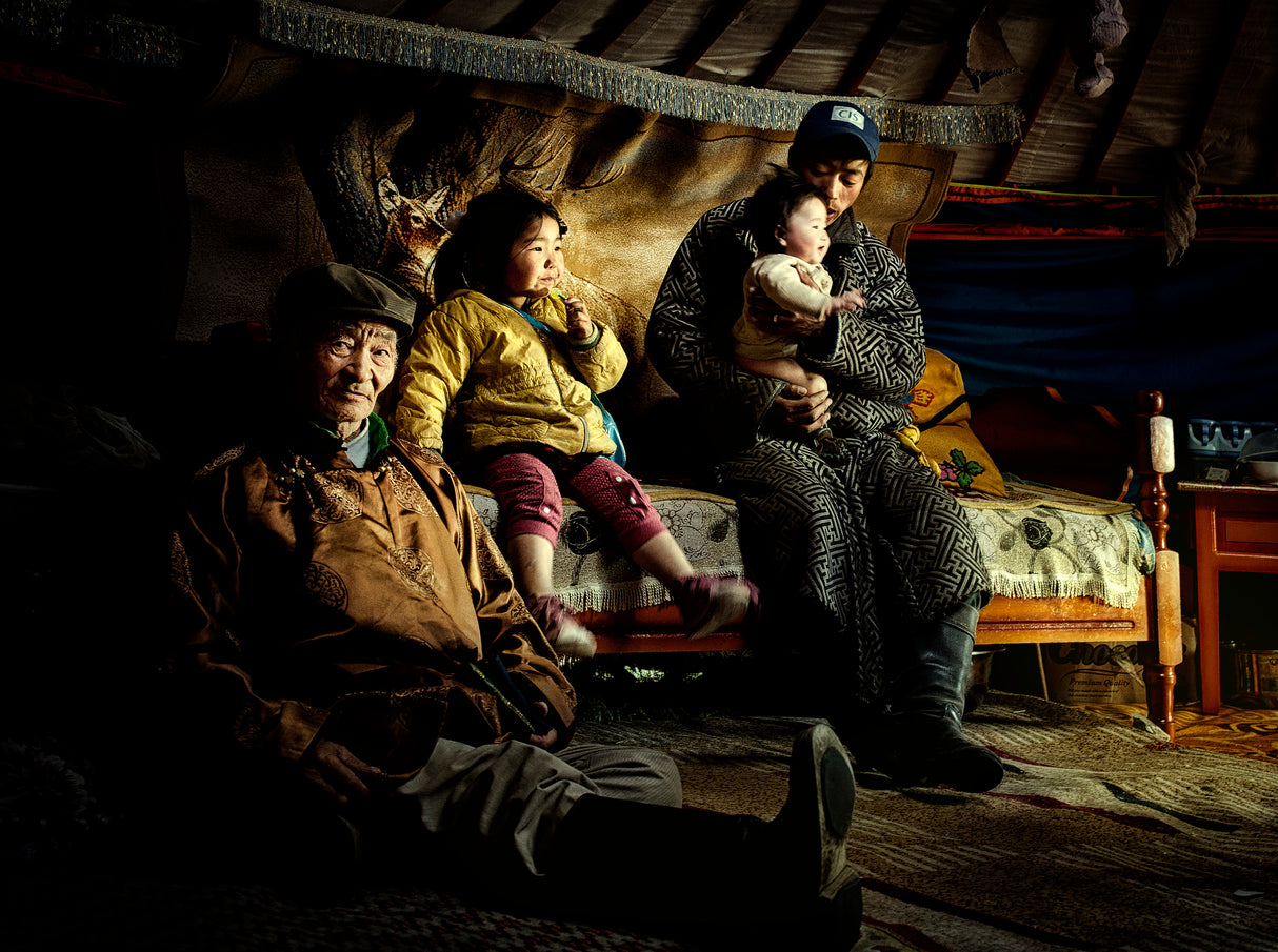 Intimity in a Mongolian Ger Poster och Canvastavla