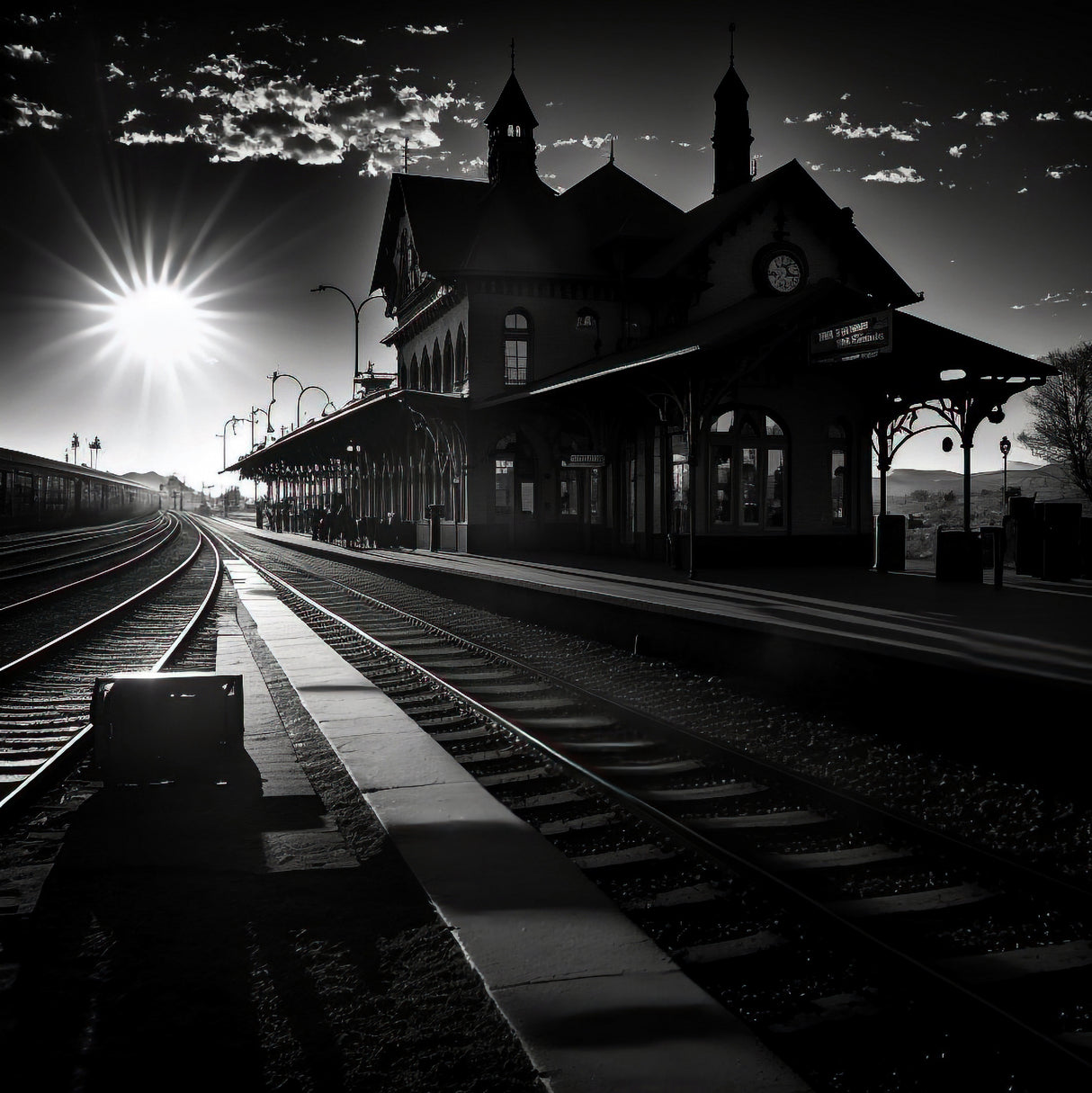 ... Railway Station .. Poster och Canvastavla