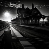 ... Railway Station .. Poster och Canvastavla