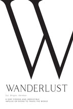Wanderlust definition typography art Poster och Canvastavla