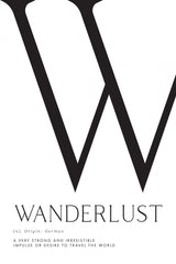 Wanderlust definition typography art Poster och Canvastavla