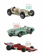 Vintage Racecars Poster och Canvastavla