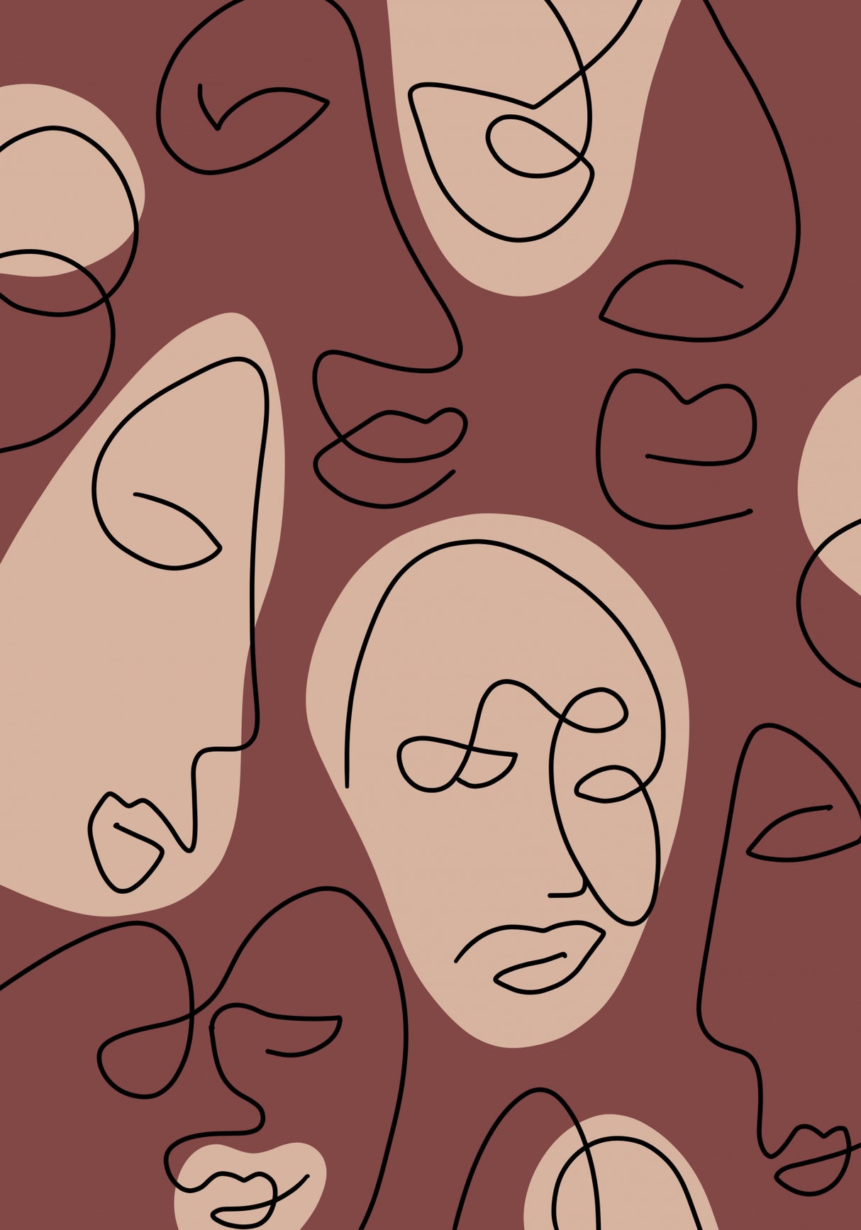 Faces Poster och Canvastavla