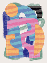 Abstract Stripe Minimal Collage 29 Poster och Canvastavla