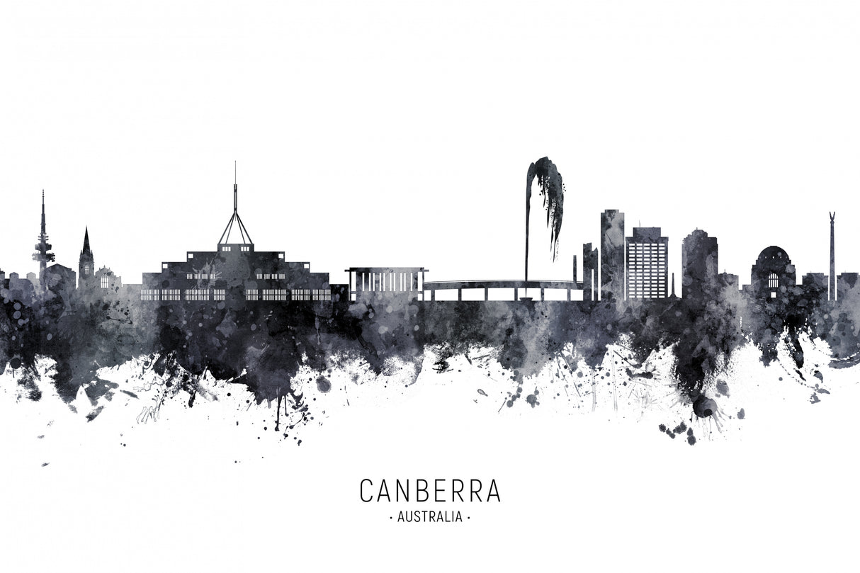 Canberra Australia Skyline Poster och Canvastavla