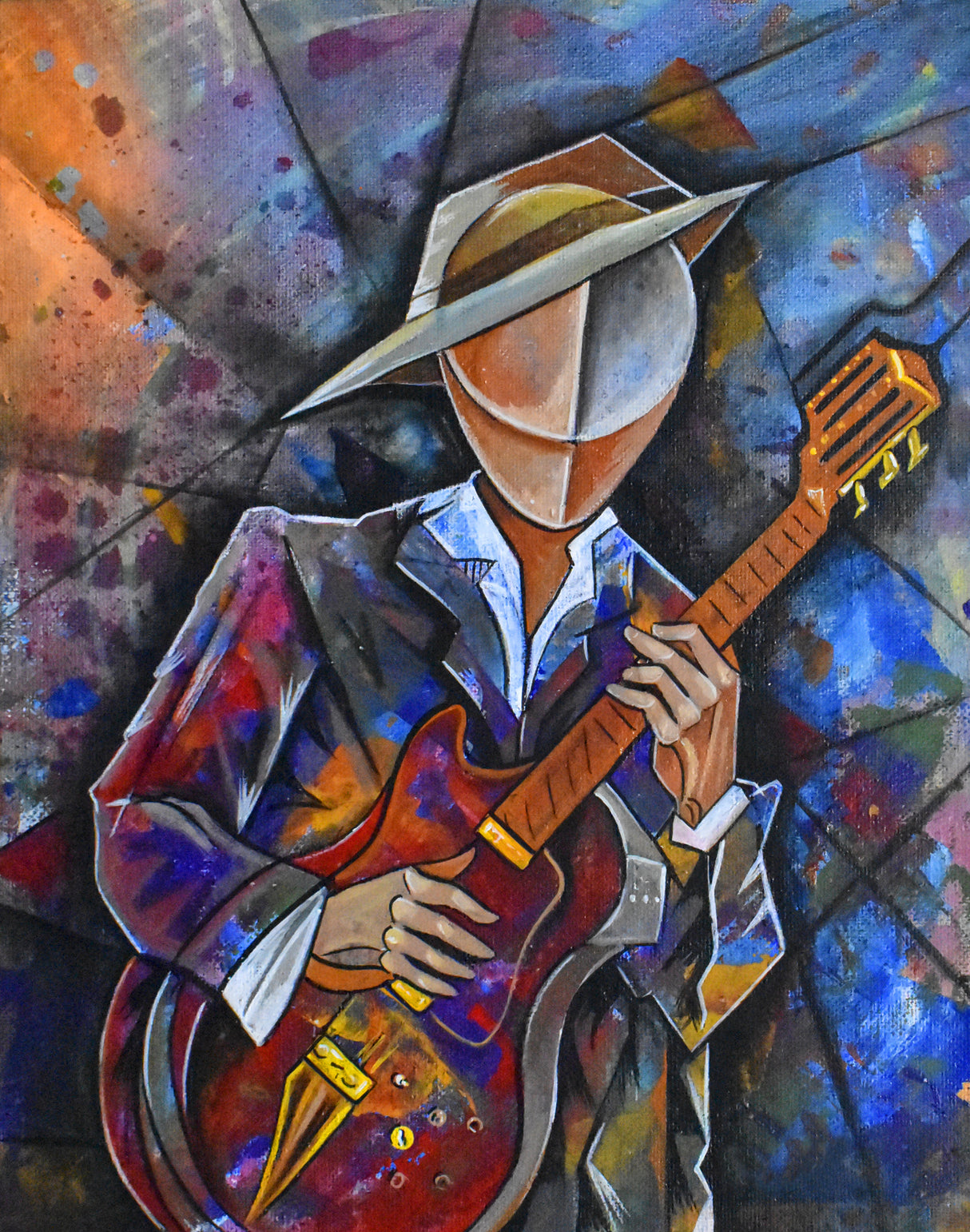 Phot 82Guitar Man6 Poster och Canvastavla