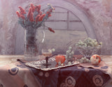 Still  life with Red Flowers Poster och Canvastavla
