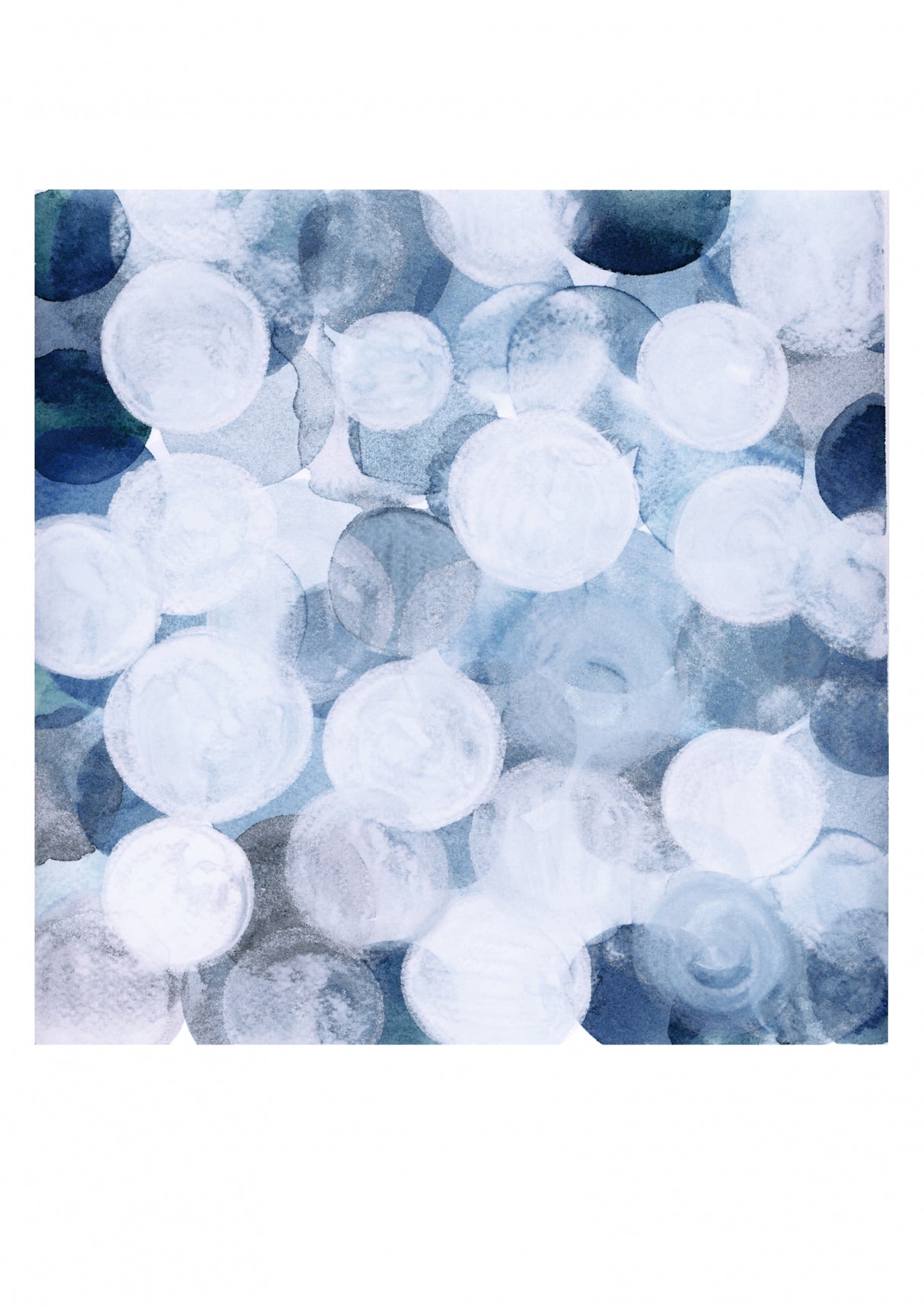 Blue Bubbles Poster och Canvastavla