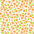 Geometric Marks Navy Orange Green Poster och Canvastavla