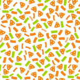 Geometric Marks Navy Orange Green Poster och Canvastavla