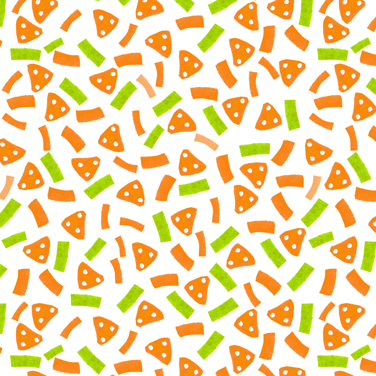 Geometric Marks Navy Orange Green Poster och Canvastavla