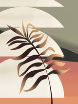 Glowing Palm Leaf Poster och Canvastavla