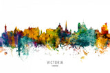 Victoria Canada Skyline Poster och Canvastavla