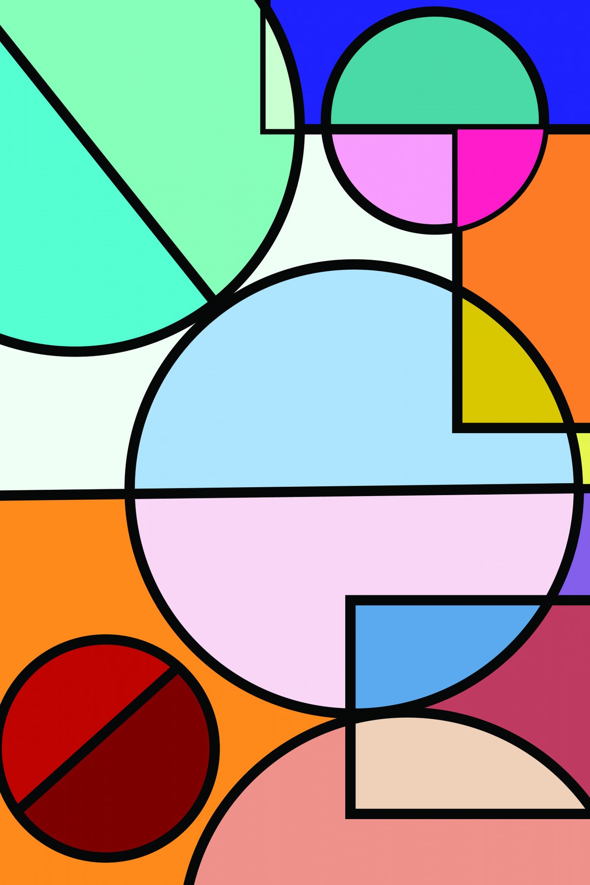 Abstract Circles Collection #4 Poster och Canvastavla