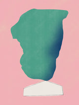 Stone Sculpture In Green Poster och Canvastavla