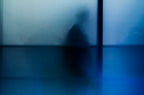Blue human shape Poster och Canvastavla
